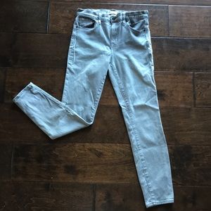 Madewell High Riser Skinny Gray Jeans 28